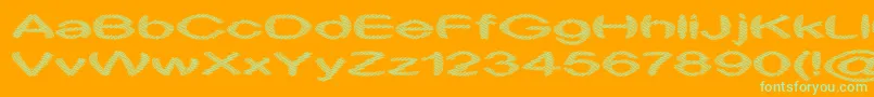 ObtuseTwo Font – Green Fonts on Orange Background