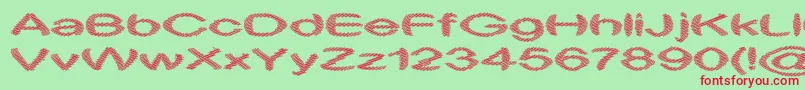 ObtuseTwo Font – Red Fonts on Green Background