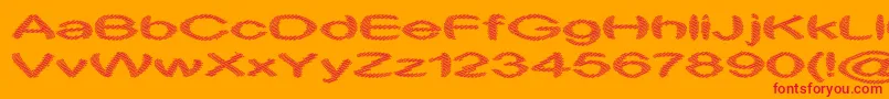 ObtuseTwo Font – Red Fonts on Orange Background