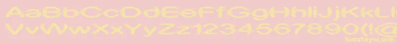 ObtuseTwo Font – Yellow Fonts on Pink Background