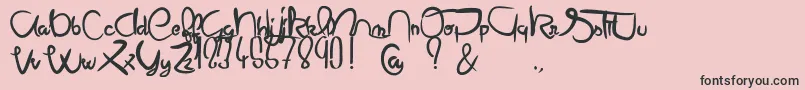 More about Mielabeille Font Mielabeille Font – Black Fonts on Pink Background