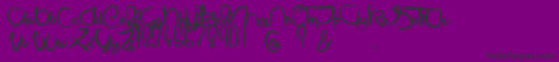 Mielabeille-Schriftart – Schwarze Schriften auf violettem Hintergrund