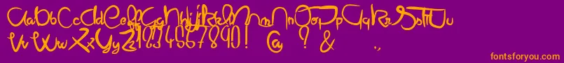 Подробнее о шрифте Mielabeille Шрифт Mielabeille – оранжевые шрифты на фиолетовом фоне