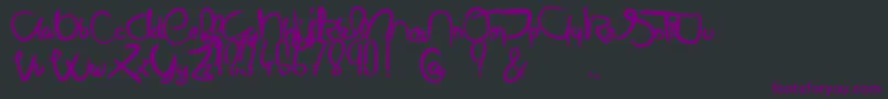 Mielabeille-Schriftart – Violette Schriften auf schwarzem Hintergrund