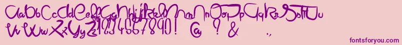 Mielabeille Font – Purple Fonts on Pink Background