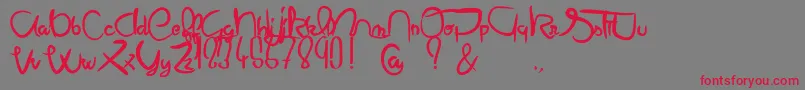 Mielabeille Font – Red Fonts on Gray Background