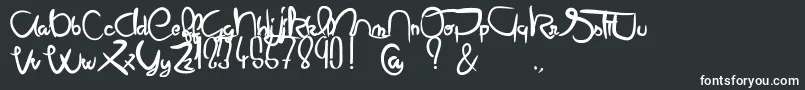 Шрифт Mielabeille – белые шрифты на чёрном фоне