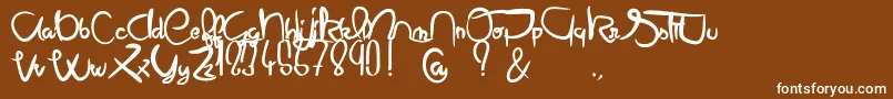 フォントMielabeille – 茶色の背景に白い文字