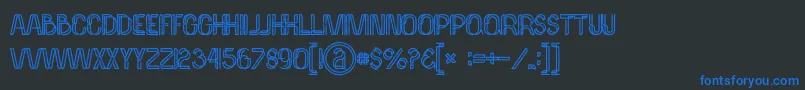 Palmaboldgrunge Font – Blue Fonts on Black Background