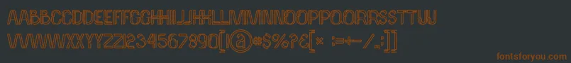 Palmaboldgrunge Font – Brown Fonts on Black Background