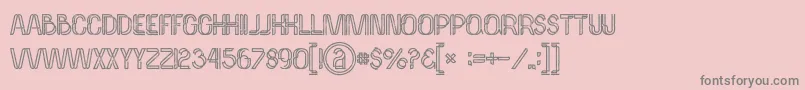フォントPalmaboldgrunge – ピンクの背景に灰色の文字