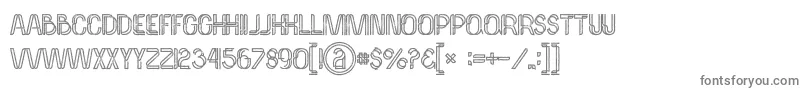 Palmaboldgrunge-fontti – harmaat kirjasimet valkoisella taustalla