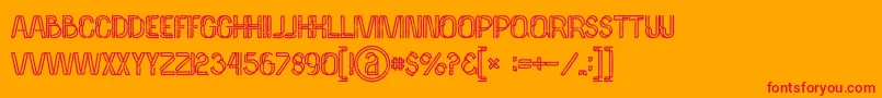 Police Palmaboldgrunge – polices rouges sur fond orange