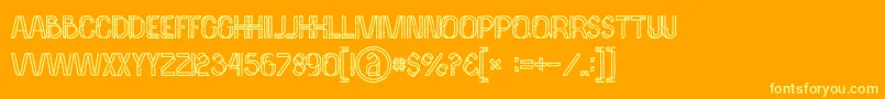 Palmaboldgrunge Font – Yellow Fonts on Orange Background