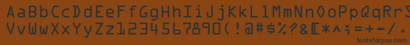 fuente OcrOnec – Fuentes Negras Sobre Fondo Marrón
