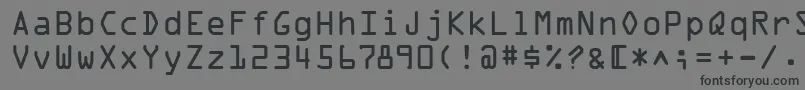 Шрифт OcrOnec – чёрные шрифты на сером фоне