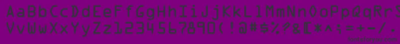 フォントOcrOnec – 紫の背景に黒い文字