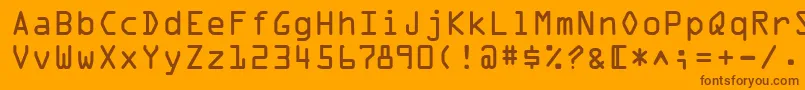 OcrOnec Font – Brown Fonts on Orange Background