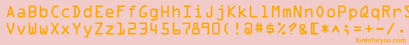 OcrOnec Font – Orange Fonts on Pink Background