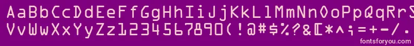 OcrOnec Font – Pink Fonts on Purple Background