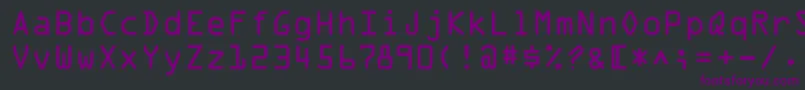 Czcionka OcrOnec – fioletowe czcionki na czarnym tle