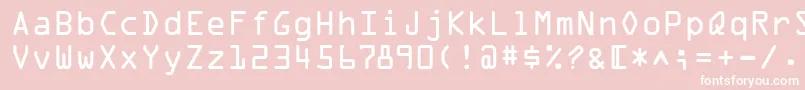 OcrOnec Font – White Fonts on Pink Background