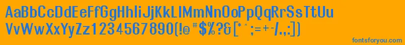 Rollosb Font – Blue Fonts on Orange Background