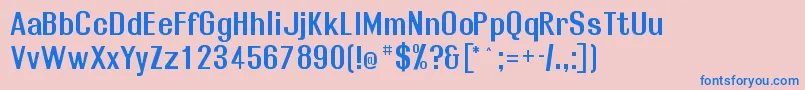 Rollosb Font – Blue Fonts on Pink Background