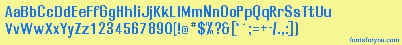 Rollosb Font – Blue Fonts on Yellow Background