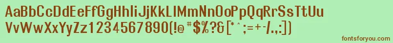 Rollosb Font – Brown Fonts on Green Background