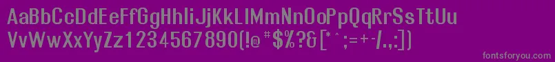 Rollosb-Schriftart – Graue Schriften auf violettem Hintergrund