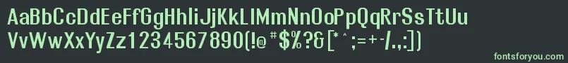 Rollosb Font – Green Fonts on Black Background