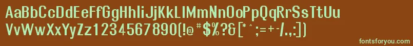 Rollosb Font – Green Fonts on Brown Background
