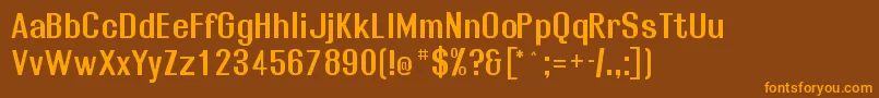 Rollosb Font – Orange Fonts on Brown Background