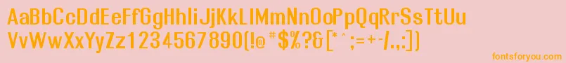 Rollosb Font – Orange Fonts on Pink Background