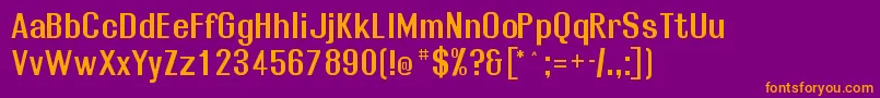 Rollosb Font – Orange Fonts on Purple Background
