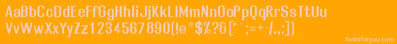Rollosb Font – Pink Fonts on Orange Background
