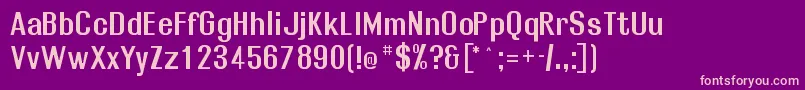 Rollosb Font – Pink Fonts on Purple Background