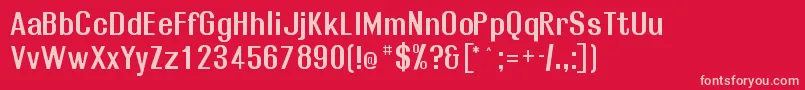 Rollosb Font – Pink Fonts on Red Background