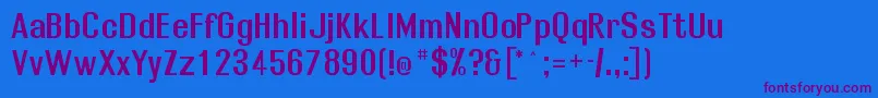 Rollosb Font – Purple Fonts on Blue Background