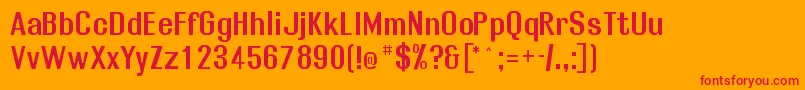 Rollosb Font – Red Fonts on Orange Background