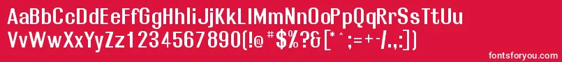 Rollosb Font – White Fonts on Red Background