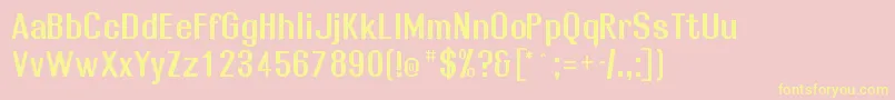 Rollosb Font – Yellow Fonts on Pink Background