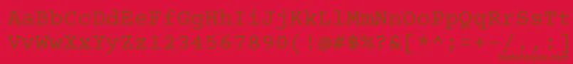 Courier Prime Font – Brown Fonts on Red Background