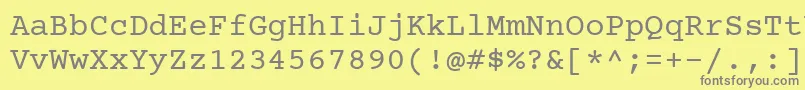 More about Courier Prime Font Courier Prime Font – Gray Fonts on Yellow Background