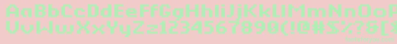 Kkberkbm Font – Green Fonts on Pink Background