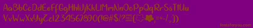CloudCalligraphyOtf Font – Brown Fonts on Purple Background