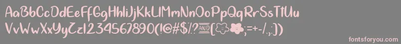 CloudCalligraphyOtf Font – Pink Fonts on Gray Background