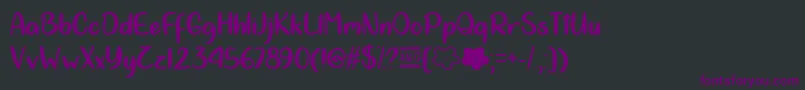 CloudCalligraphyOtf Font – Purple Fonts on Black Background