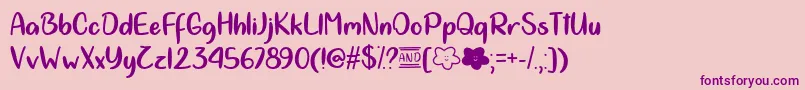 CloudCalligraphyOtf Font – Purple Fonts on Pink Background